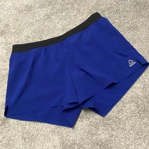 Blue & Black Reebok Speedwick Athletic Shorts, L
